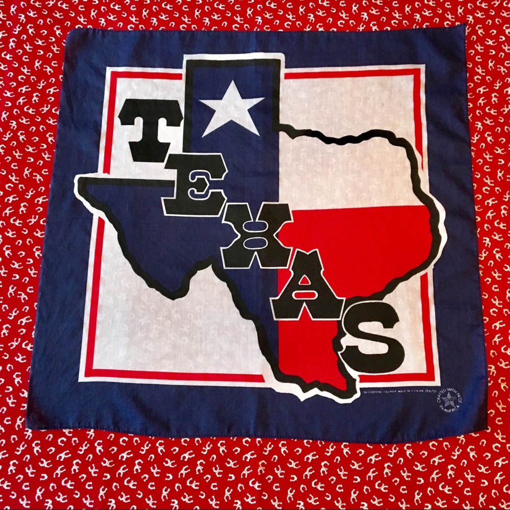 Vintage TEXAS🇨🇱 bandana/face mask😷 made in USA